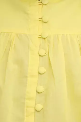 Yellow plain cotton girls top bottom