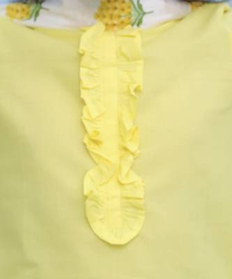 Yellow plain cotton girls sharara set 3