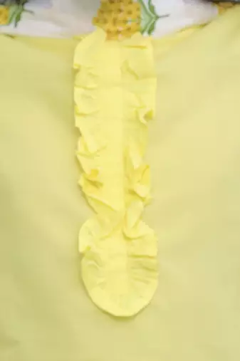 Yellow plain cotton girls sharara set