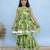 Green printed cotton girls Sharara