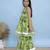 Green printed cotton girls Sharara