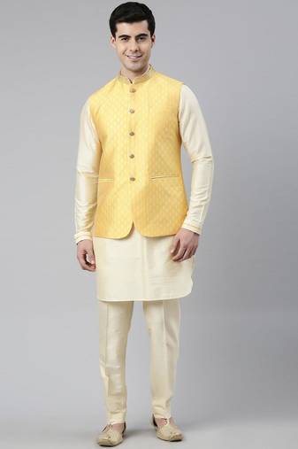 Banarasi brocade jacket with kurta set