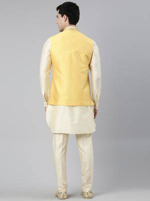 Banarasi brocade jacket with kurta set 4