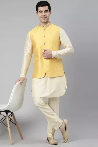 Banarasi brocade jacket with kurta set