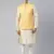 Mustard geometric jacquard jacket with kurta set