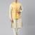 Mustard geometric jacquard jacket with kurta set