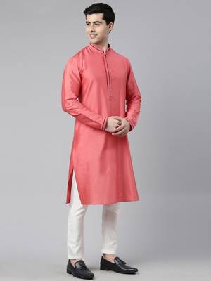 Midnight blue velvet  pashmina printed  jacket with pink kurta 4