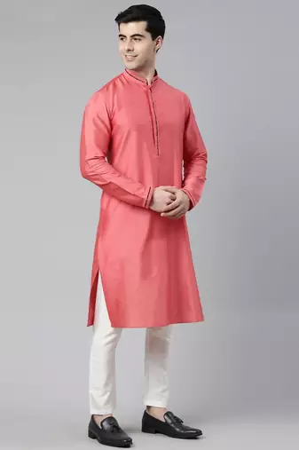 Midnight blue velvet  pashmina printed  jacket with pink kurta