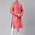 Midnight blue velvet  pashmina printed  jacket with pink kurta