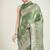 Green color banarasi satin silk zari weaving festival saree