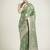 Green color banarasi satin silk zari weaving festival saree