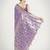 Lavender color banarasi satin silk zari weaving festival saree