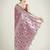 Rose pink color banarasi satin silk zari weaving festival saree