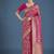 Banarasi silk rani pink zaal pattern traditional saree