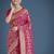 Banarasi silk rani pink zaal pattern traditional saree