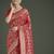 Banarasi silk red zaal pattern traditional saree