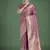 Dusty rose pink weaving banarasi satin silk saree