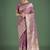 Dusty rose pink weaving banarasi satin silk trendy saree for festival