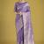 Dusty lavender weaving banarasi satin silk trendy saree for festival