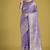 Dusty lavender weaving banarasi satin silk trendy saree for festival