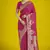 rani pink woven banarasi satin silk saree