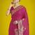 Gorgeous rani pink woven banarasi satin designer silk saree