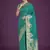 turquoise woven banarasi satin silk saree