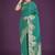 Gorgeous turquoise woven banarasi satin designer silk saree