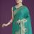 Gorgeous turquoise woven banarasi satin designer silk saree