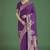 Gorgeous purple woven banarasi satin designer silk saree