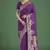 purple woven banarasi satin silk saree