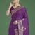 Gorgeous purple woven banarasi satin designer silk saree