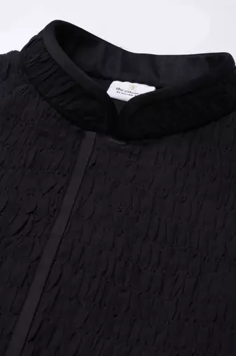 Black ruching jacket kurta set