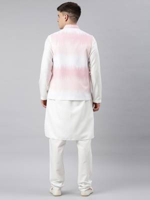 Pink ombre jacket kurta set 5