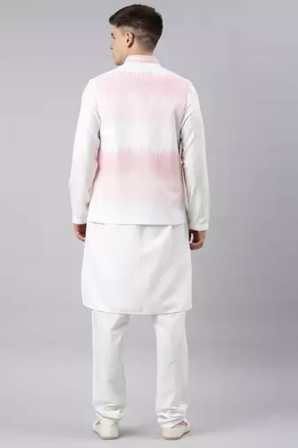Pink ombre jacket kurta set