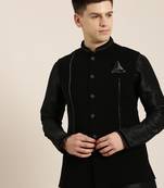 Black jacket kurta set