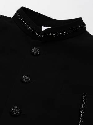 Black jacket kurta set 3