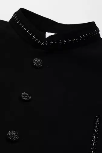 Black jacket kurta set