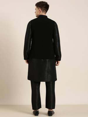 Black jacket kurta set 5