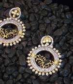 Classic victorian style colored stone earring