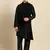Black jacket kurta set