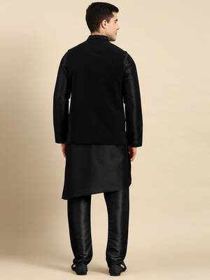 Black jacket kurta set 2