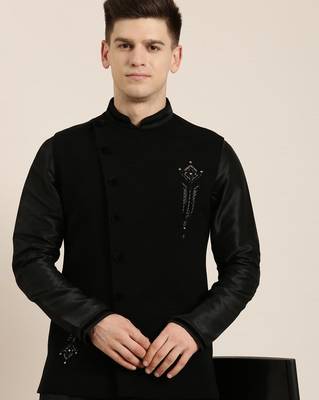 Black jacket kurta set 1