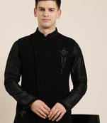 Black jacket kurta set