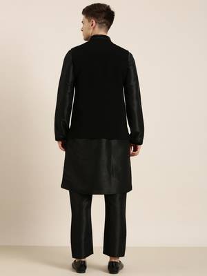 Black jacket kurta set 5