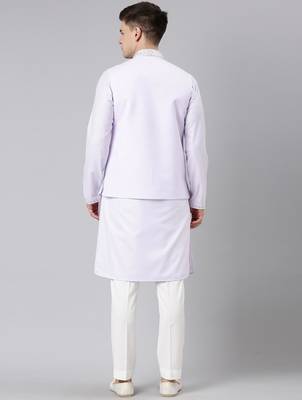 Light purple vivah story jacket  kurta set 5
