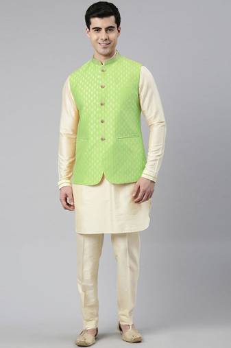 Banarsi brocade jacket with kurta set