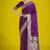 Divine purple soft banarasi satin silk saree with blouse piece