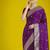 Divine purple soft banarasi satin silk saree with blouse piece