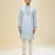 Blue embroidered crepe kurta pajama